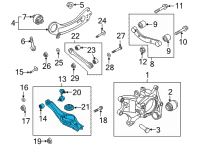 OEM 2022 Hyundai Santa Cruz ARM COMPLETE-RR LWR, LH Diagram - 55210-P2000