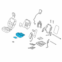 OEM 2011 Lincoln MKX Seat Cushion Pad Diagram - BT4Z-78632A23-C