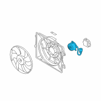 OEM Hyundai Veloster Motor-Radiator Cooling Fan Diagram - 25386-2V280