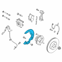 OEM Ford Edge Splash Shield Diagram - E1GZ-2K005-D