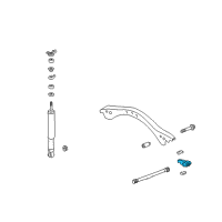 OEM 1998 Toyota Land Cruiser Torsion Bar Anchor End Diagram - 48108-60010