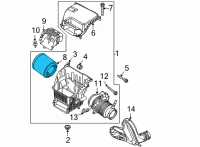 OEM 2021 Ford Bronco ELEMENT ASY - AIR CLEANER Diagram - MB3Z-9601-A