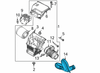 OEM 2022 Ford Bronco HOSE - AIR Diagram - MB3Z-9B659-A