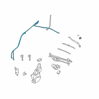 OEM 2005 Cadillac SRX Hose, Windshield Washer Solvent Container Diagram - 15218962