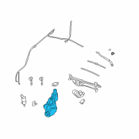 OEM 2005 Cadillac SRX Washer Reservoir Diagram - 88958249
