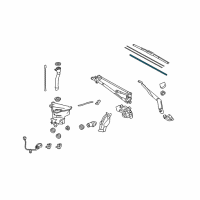 OEM 2021 Toyota 4Runner Wiper Blade Refill Diagram - 85214-53090