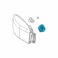 OEM Ram Headlamp Bulb Diagram - L0009005