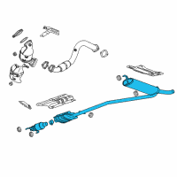 OEM 2021 Chevrolet Trax Muffler & Pipe Diagram - 42444599
