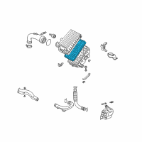 OEM 2002 Honda Insight Element, Air Cleaner Diagram - 17220-PHM-505