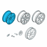 OEM 2020 BMW X7 Disk Wheel, Light Alloy, In Diagram - 36-11-6-885-141