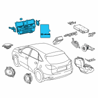 OEM Lexus RX450h Cover Sub-Assembly, Navigation Diagram - 86804-0E230