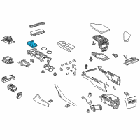 OEM 2015 Lexus RC F Cover Sub-Assembly, SHIF Diagram - 58808-24050-C7