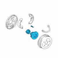 OEM 2003 Pontiac Vibe Rear Wheel Bearing (W/ Bearing) Diagram - 88970097