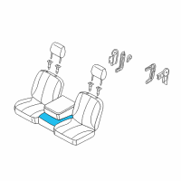 OEM 2008 Dodge Ram 3500 Front Seat Center Cushion Diagram - 1FA631D5AA