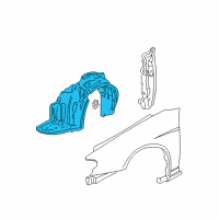 OEM 2004 Honda Civic Fender, Left Front (Inner) Diagram - 74151-S5A-J00