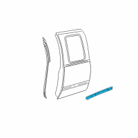 OEM 2007 Chevrolet Silverado 3500 HD Weatherstrip-Rear Side Door Lower Auxiliary Diagram - 20835976