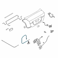 OEM 2007 Chevrolet Aveo Cable Asm, Rear Compartment Lid Latch Release Diagram - 96649309