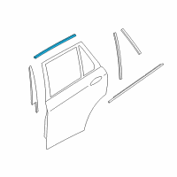 OEM BMW X5 Finisher, Window Frame, Top, Door Rear Left Diagram - 51-35-7-289-679