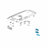 OEM Hummer Lamp Asm-Dome & Reading *Light Opel Gray Diagram - 25965486