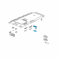 OEM 2009 Hummer H3 Rear Overhead Lamp Diagram - 15296735