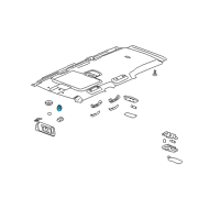 OEM 2006 Hummer H3 Switch Asm-Sun Roof *Light Opel Gray Diagram - 15144894