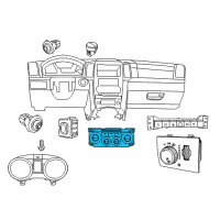 OEM 2012 Dodge Durango Control-A/C And Heater Diagram - 55111925AS