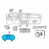 OEM 2011 Dodge Durango Cluster-Instrument Panel Diagram - 5091487AA