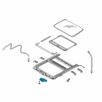 OEM 2017 Kia Sedona Motor Assembly-Sunroof Rear Diagram - 81631A9100