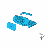 OEM 2014 Kia Sorento Outside Rear View Mirror Assembly, Right Diagram - 876201U050