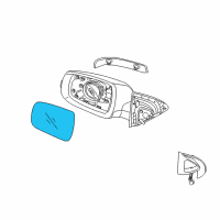 OEM Kia Sorento Outside Rear Mirror & Holder, Right Diagram - 876211U200