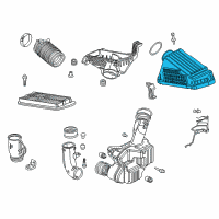 OEM 2004 Honda Accord Cover, Air Cleaner Diagram - 17211-RCA-A00