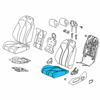 OEM 2020 Acura RDX Pad Complete L, Front Cushion Diagram - 81537-TJB-A21