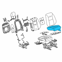 OEM 2022 Cadillac XT6 Seat Cushion Pad Diagram - 84722541