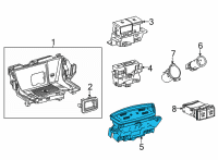 OEM 2021 Toyota Venza Seat Heat Switch Diagram - 84752-48060