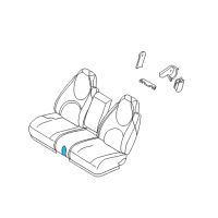 OEM 2000 Dodge Durango Seat Cushion Pad Diagram - RW471AZAA