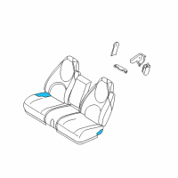 OEM 2002 Dodge Durango Front Seat Driver Cushion (Includes Cover, Pad, Recliner) Diagram - XB591DVAA