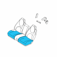 OEM 2002 Dodge Durango Seat Cushion Pad Diagram - UR461T5AA