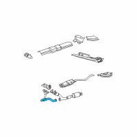 OEM 2000 Saturn LW2 3-Way Catalytic Convertor Assembly (W/ Exhaust Manifold Pipe) Diagram - 22708166