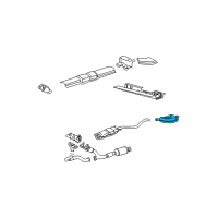 OEM Saturn LW2 Exhaust Muffler Assembly (W/ Tail Pipe) Diagram - 22702670