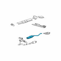 OEM 2002 Saturn L300 Exhaust Resonator ASSEMBLY (W/ Exhaust Pipe) Diagram - 22723340