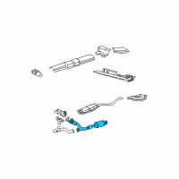 OEM 2000 Saturn LW2 Exhaust Manifold Pipe Assembly(Rh Proc) Diagram - 22708167