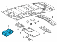 OEM 2021 Toyota Sienna Map Lamp Assembly Diagram - 63650-08690-B0