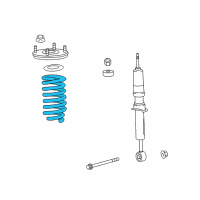 OEM 2018 Toyota Land Cruiser Coil Spring Diagram - 48131-60D21