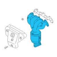 OEM Kia Rio Exhaust Manifold Catalytic Assembly Diagram - 285102X040