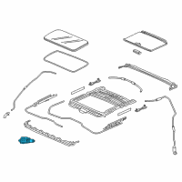 OEM Honda Odyssey Motor Assy., Sunroof Diagram - 70450-T6Z-A01