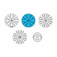 OEM 2017 Toyota Corolla Wheel Cover Diagram - 42602-02360