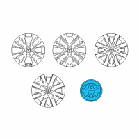 OEM Toyota Corolla Center Cap Diagram - 42603-12780