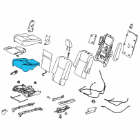 OEM 2015 Toyota Highlander Seat Cushion Pad Diagram - 71611-0E070