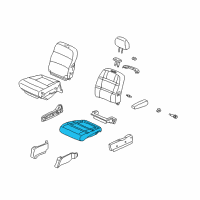 OEM 2001 Honda Odyssey Pad & Frame, Right Front Seat Cushion Diagram - 81132-S0X-A01