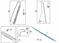 OEM 2021 Ford Bronco Sport WEATHERSTRIP - DOOR BELT Diagram - M1PZ-7825860-A